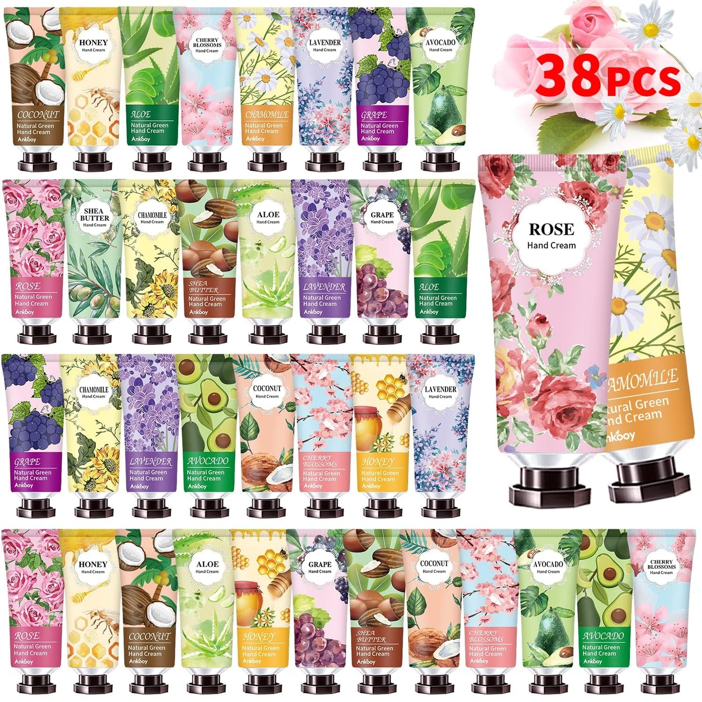 INALIER 38 Pack Hand Cream Bulk Christmas Gifts for Women, Stocking Stuffers for Women, Teen Girls, Coworkers & Teachers, Nurses Gifts, Hand Cream