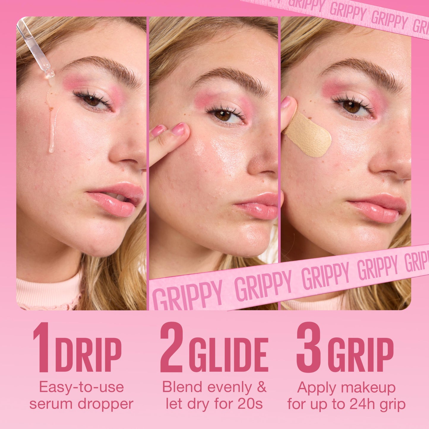 Maybelline Grippy Serum Primer, Hydrating Makeup Primer with 2% Niacinamide For Up To 24HR Make Up Wear, Clear, 1 Count Beauty and Personal Care MAYBELLINE