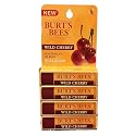 Burt's Bees Wild Cherry Moisturizing Lip Balm 0.15 oz 4 Pack