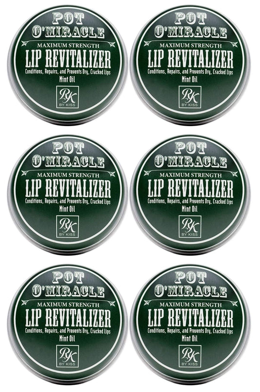Ruby Kisses Pot O' Miracle Maximum Strength Lip Revitalizer Lip Balm (Mint-6 Pack)