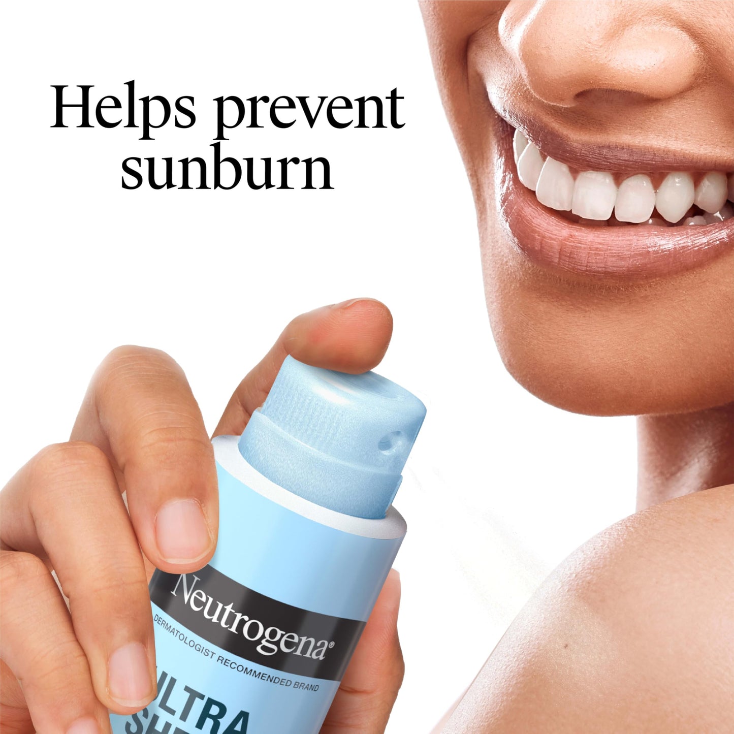 Neutrogena Ultra Sheer Sunscreen Spray SPF 30 Body Mist, Lightweight Non-Greasy Broad Spectrum UVA/UVB Protection, Oil-Free & Non-Comedogenic Water