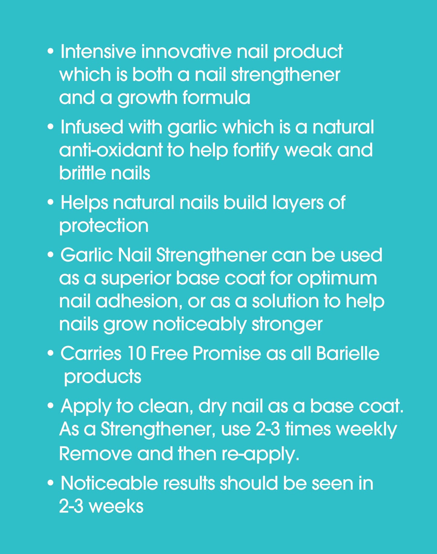 Barielle Garlic Nail Strengthener and Growth Dual Function Nail Lacquer
