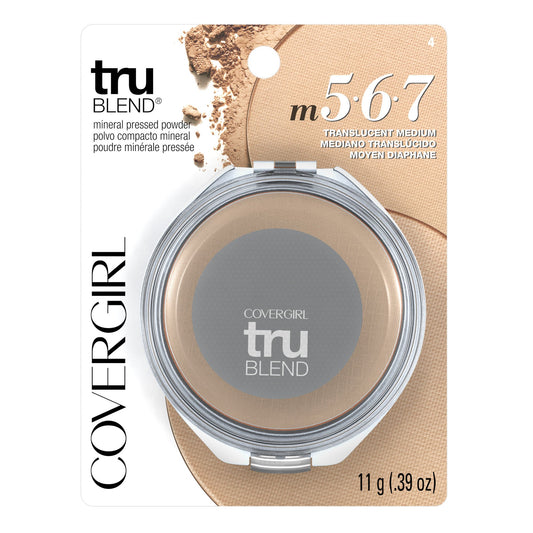 COVERGIRL truBlend Pressed Blendable Powder, Translucent Medium, 0.39 Ounce