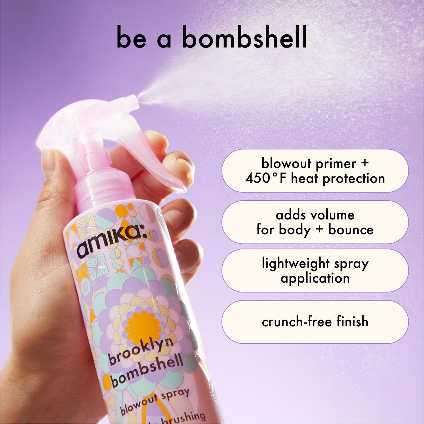 brooklyn bombshell blowout spray, 200ml | amika Beauty and Personal Care Amika