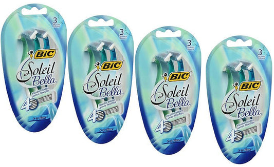 Bic Soleil Bella Shavers E-Z Rinse - 3 ct, Pack of 4 Beauty and Personal Care BIC