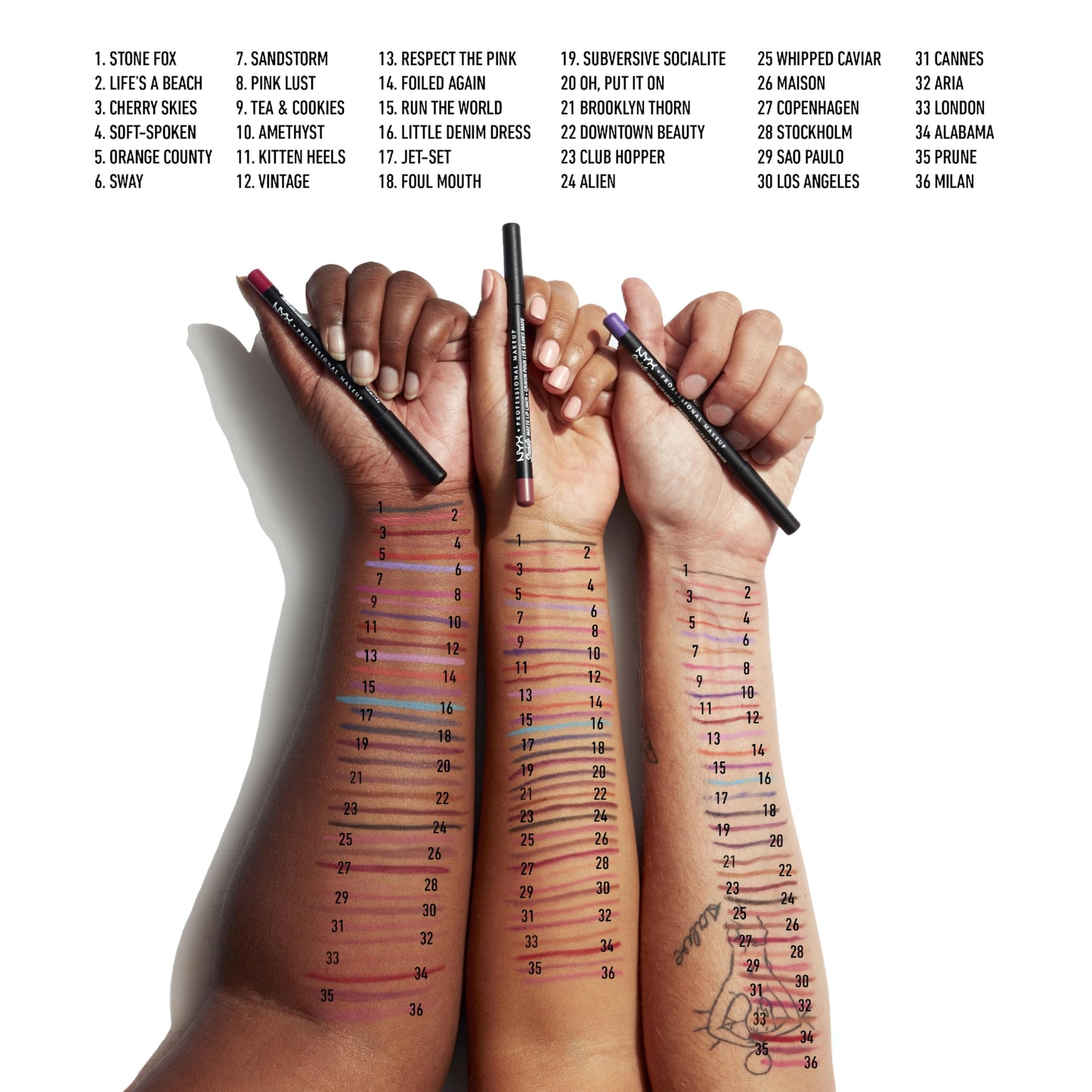 NYX PROFESSIONAL MAKEUP Suede Matte Lip Liner, Velvety-Smooth, Long-Lasting Formula For A Defined Lip Makeup Look - Brooklyn Thorn (Purple)