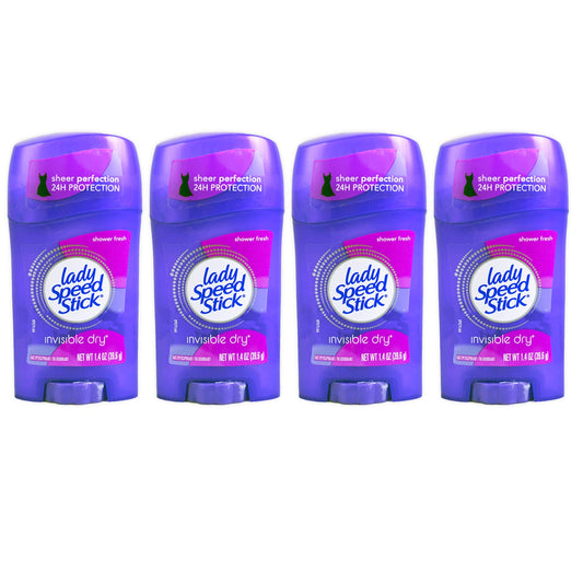 Lady Speed Stick Invisible Dry Antiperspirant & Deodorant, Shower Fresh, 1.4 Ounce (Pack of 4) Beauty & Personal Care Lady Speed Stick