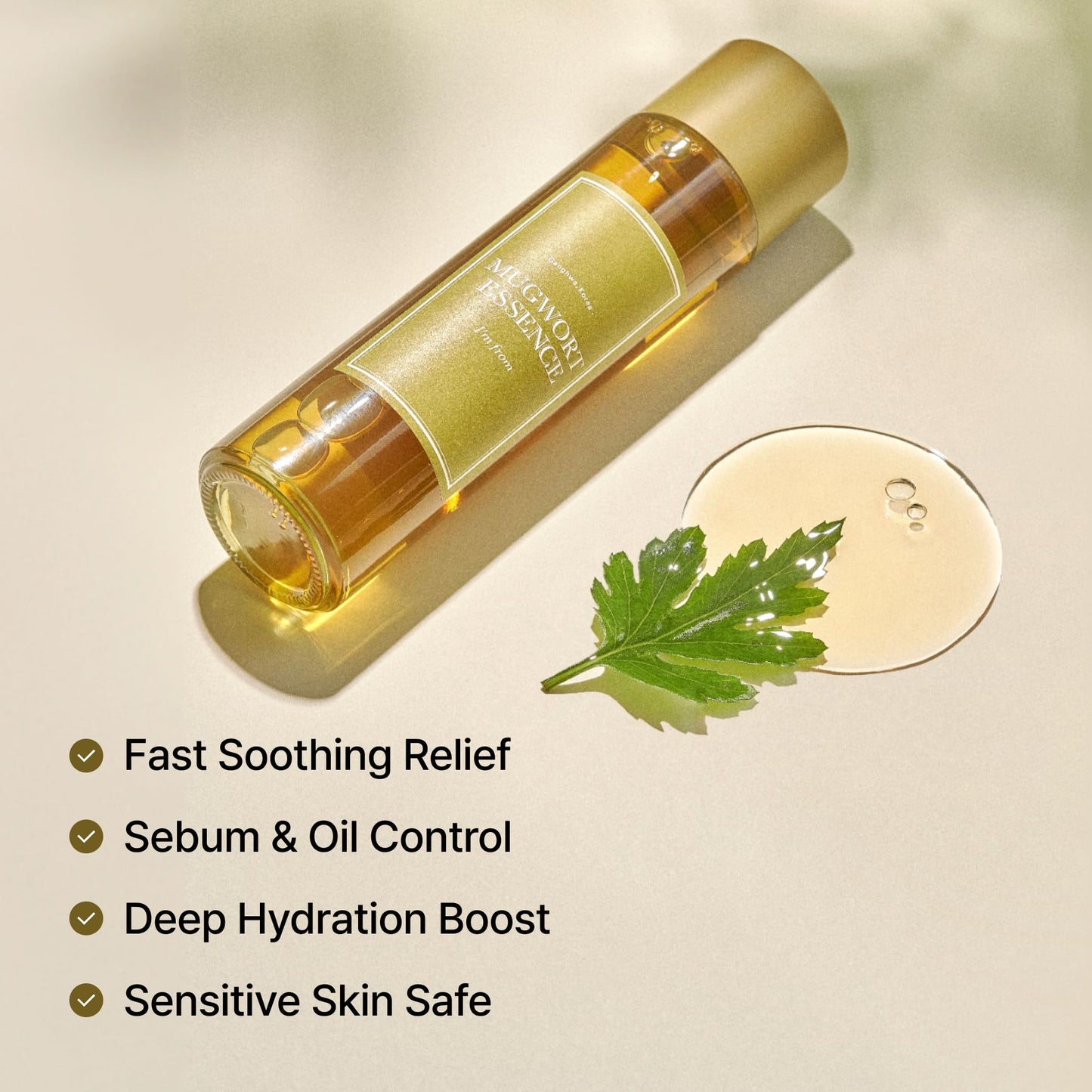 I'm From Mugwort Essence | Vegan Extract - Soothe Sensitive and Irritated Skin, Redness Relief, Refreshing, Korean Hydrating Toner | 5.4 Fl Oz, All