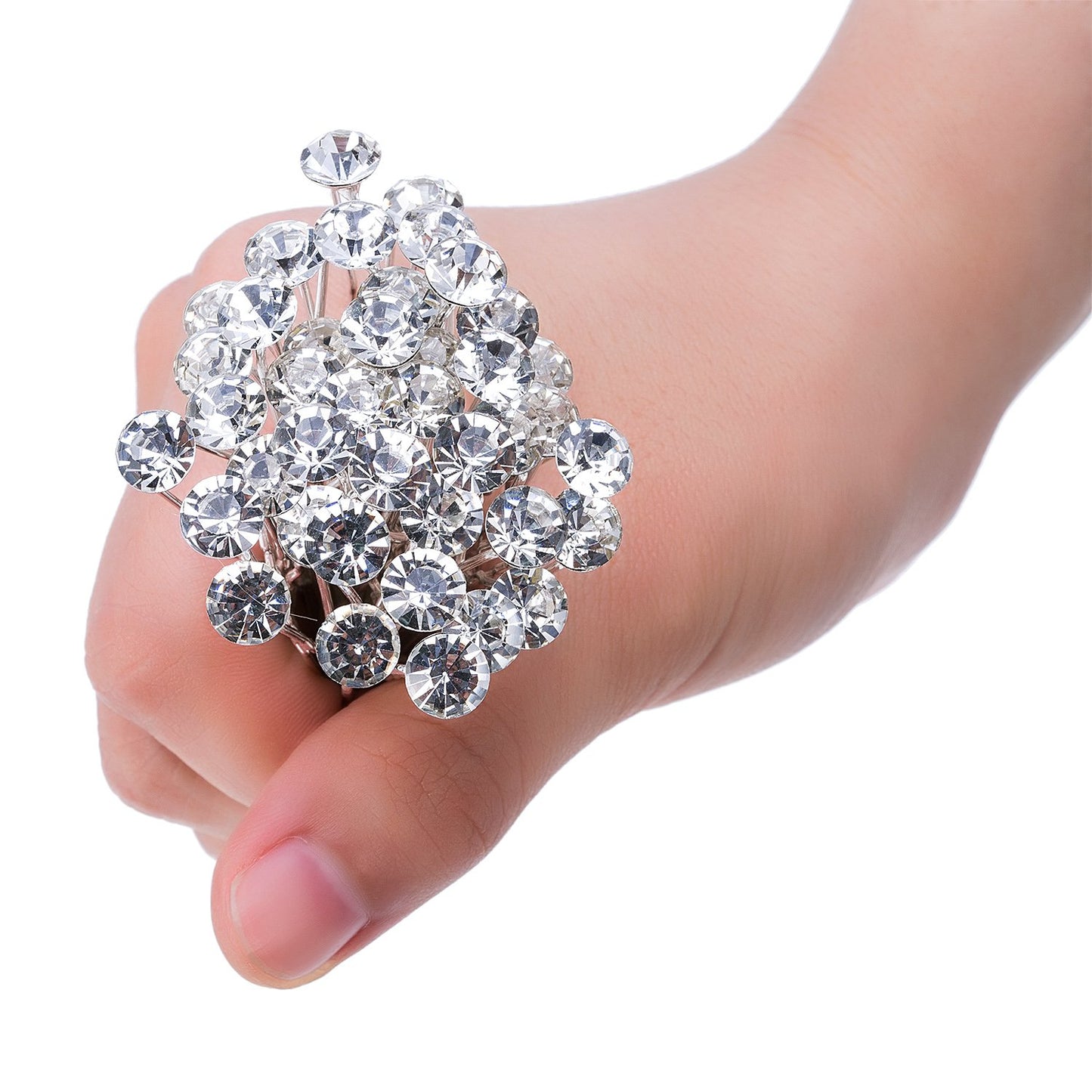 EBOOT 40 Pack Rhinestone Hair Pins Bridal Wedding Crystal Clips Accessories Decorative for Women and Girls