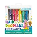 OOLY Hair Doodlers Hair Crayons for Kids - Set of 6 Washable Temporary Hair Color Crayons, Quick Drying, Fragrance Free, Ages 6+