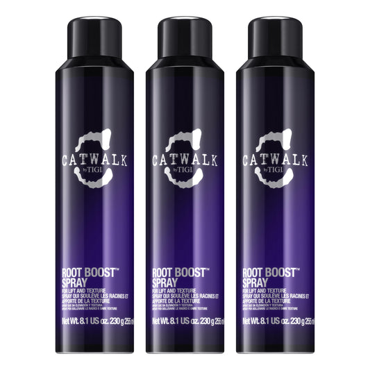 Catwalk TIGI Root Boost Spray Foam – Volumizing Mousse for Lift & Texture – Apply on Wet Hair & Blow Dry – 8.5 oz, 3 Pack