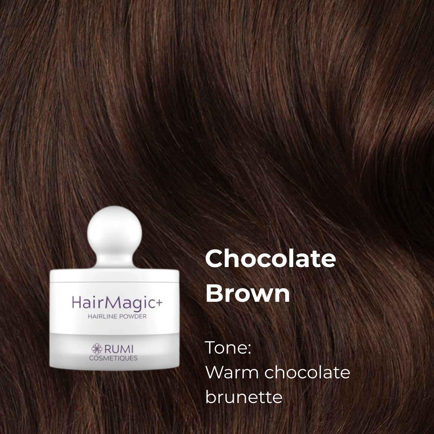 Rumi Cosmetiques HairMagic+ Root Touch Up Powder for Mature Women - Instant Gray Hair Coverage & Hairline Filler - Water-Resistant, Natural Finish