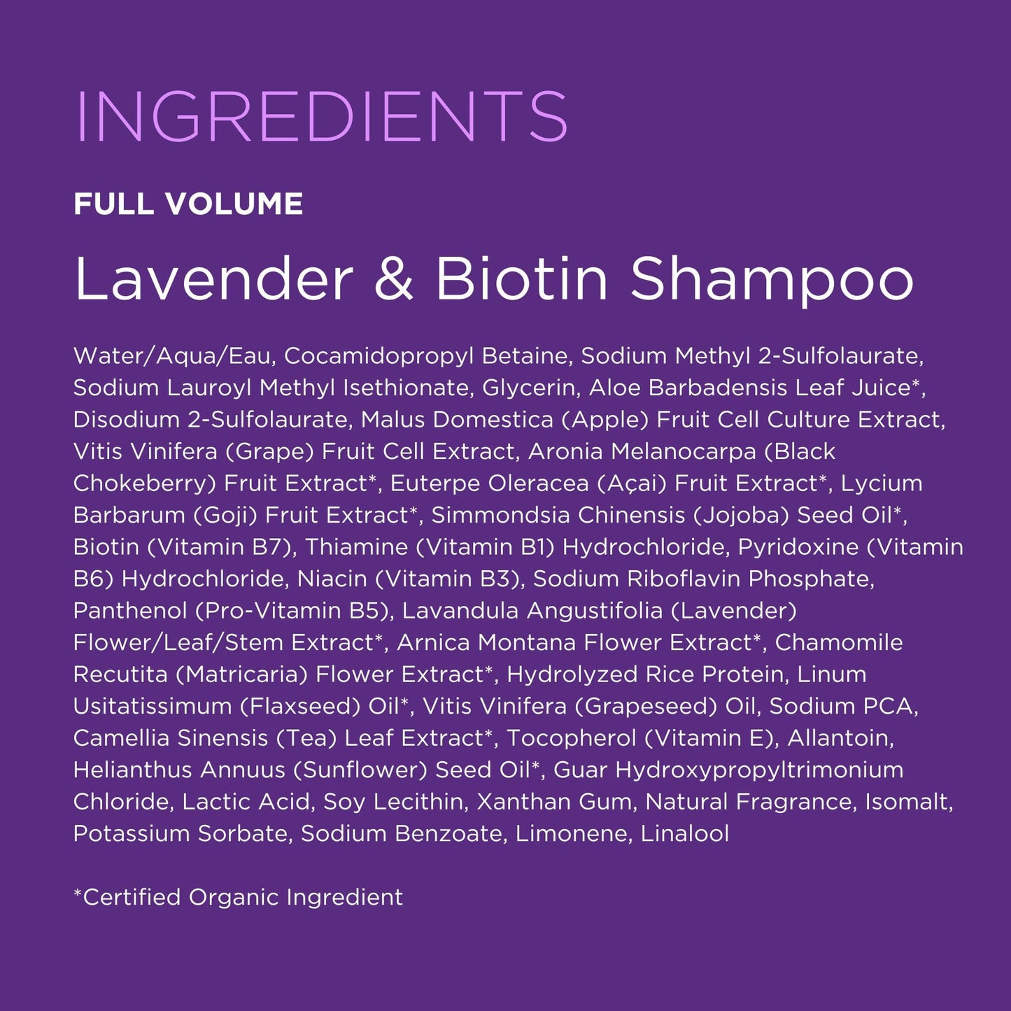 Andalou Naturals Full Volume Shampoo Lavender and Biotin - 11.5 fl oz Pack of 5