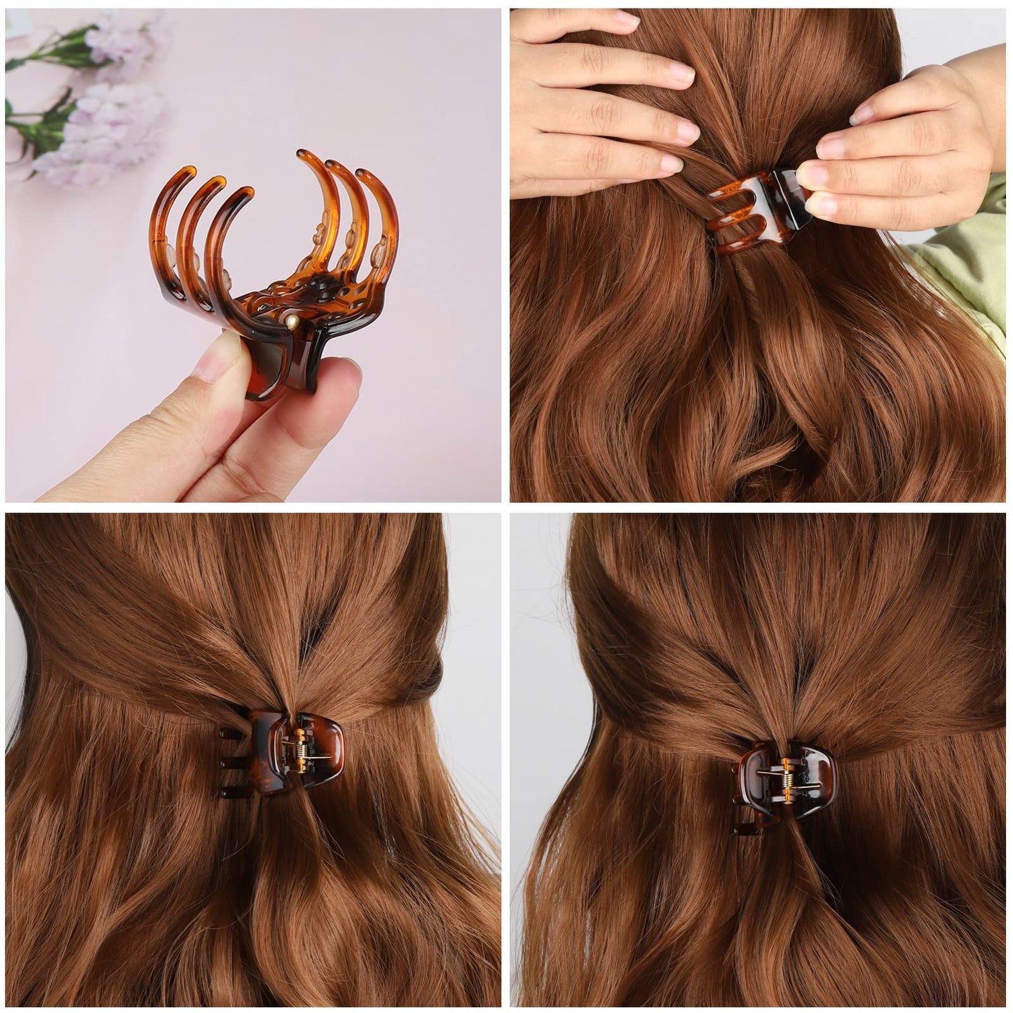 6 Pieces Hair Claw Clips, Morhom 1.3 Inch Jaw Clips for Thick or Medium Hair Beauty and Personal Care Morhom