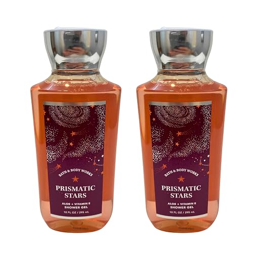Bath & Body Works Shower Gel, Set of 2 Bottles, Each Bottle 10oz (Prismatic Stars)