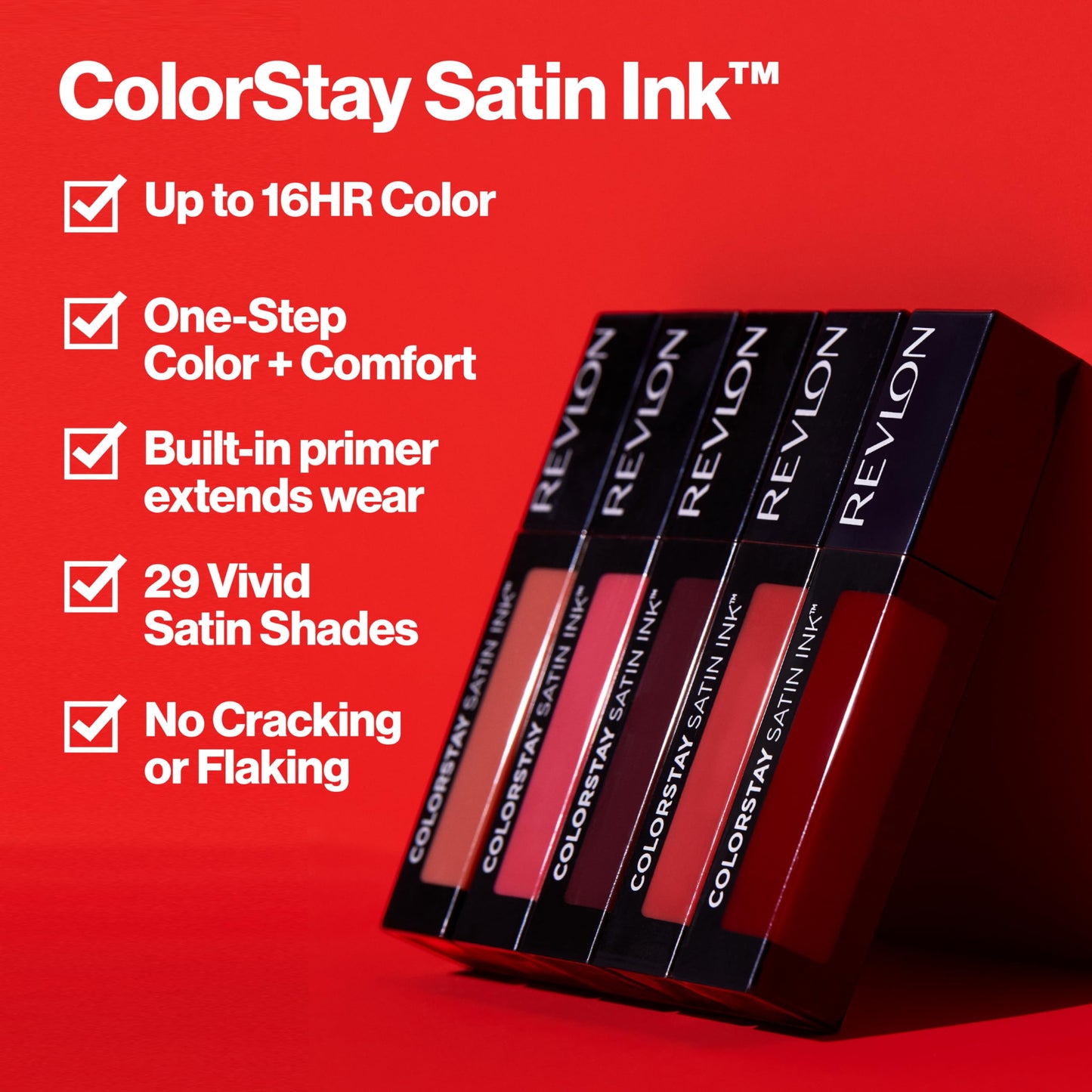 Revlon ColorStay Satin Ink Liquid Lipstick, Longwear Rich Lip Colors, Formulated with Black Currant Seed Oil, 022 Black Cherry, 0.17 fl oz