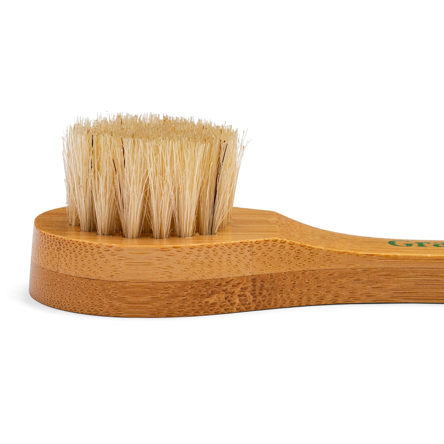 GranNaturals Manual Facial Brush Dry Brushing Scrubber - Stiff Boar Bristles for Exfoliation - Promotes Lymphatic Drainage, Deep Cleansing, Gentle