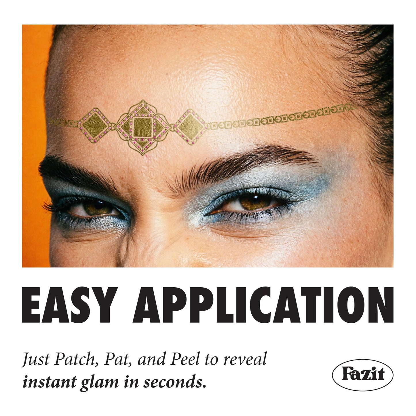 Fazit Makeup Patches - Pyramid Priestess Bodybond - Glow Up Make-Up Patches - Cute Glitter Makeup Accessories for Women - Cosmetic Glitter for Face