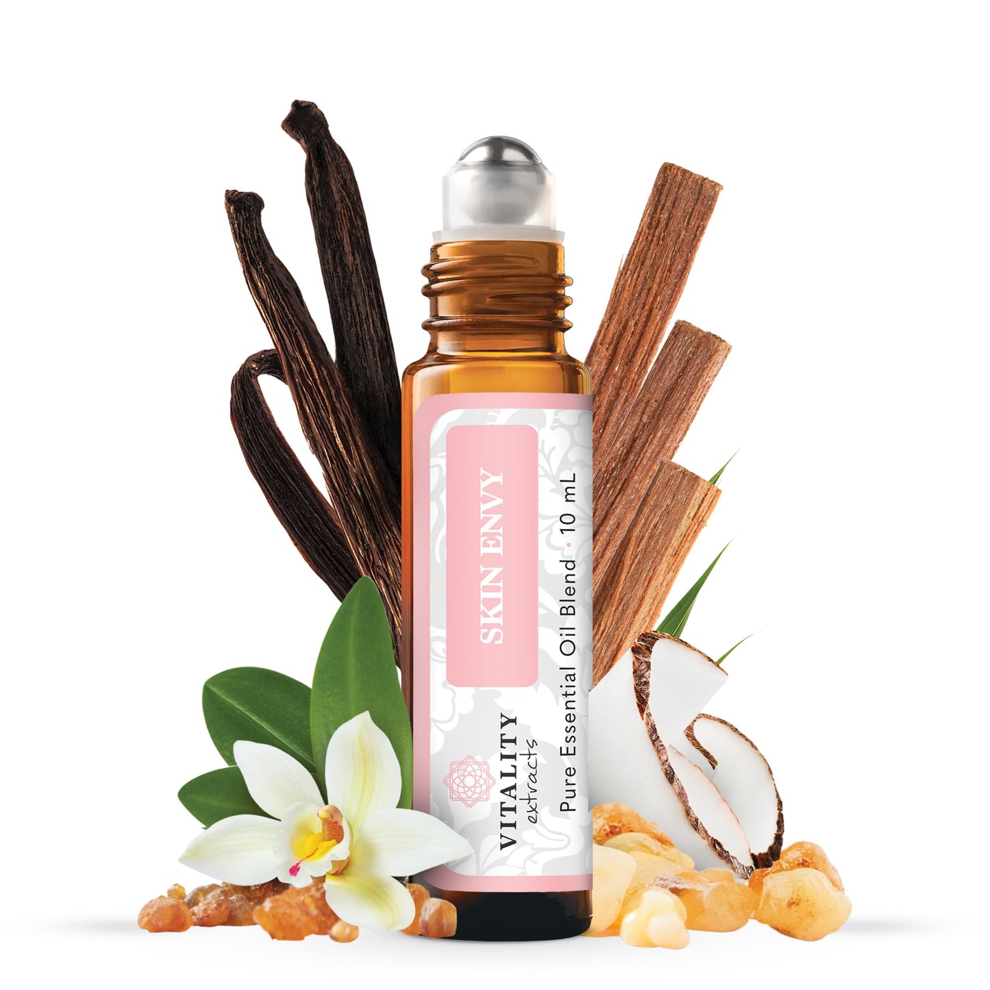 Vitality Extracts Skin Envy - Face Moisturizer Serum, Coconut Oil, Collagen, Vitamin E, Vegan, Frankincense Essential Care, Sandalwood Soothing