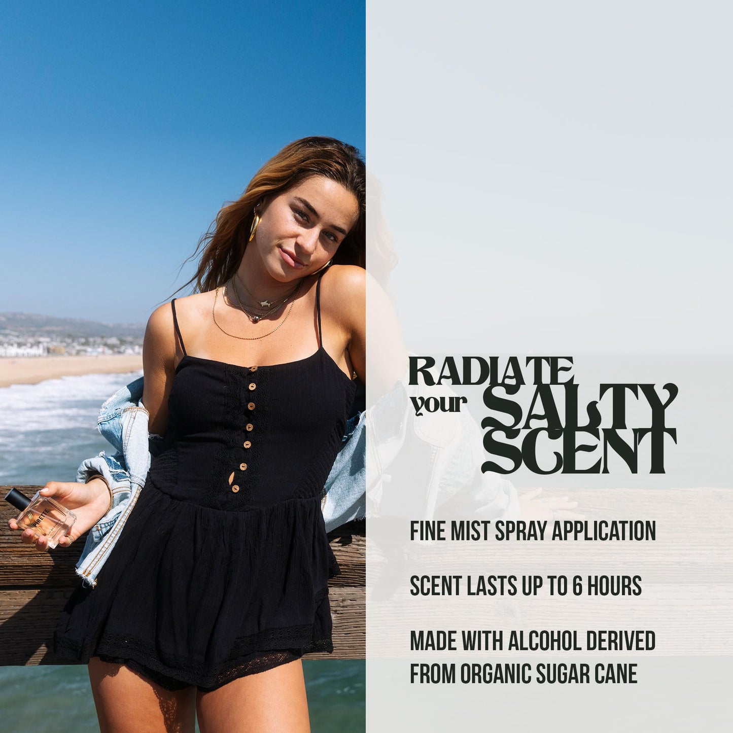 PIRETTE Eau de Parfum Spray for Women, Beach-Inspired, Long Lasting Womens Perfume with Notes of Fresh Green Coconut, Surf Wax & Sunscreen, Daily