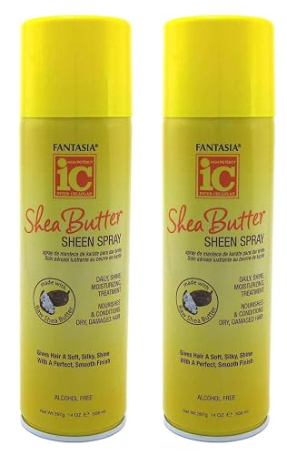Fantasia Sheen Spray Shea Butter 14 Ounce Aerosol (Pack of 2)