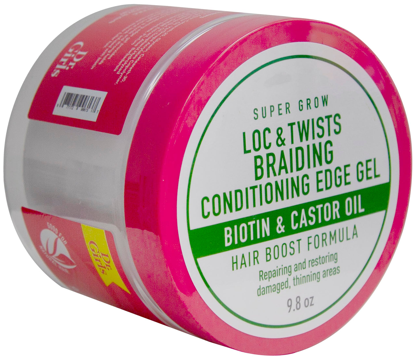 Dr Girls Locs & Twists Braiding Conditioning Edge Gel/Chebe and Black Castor Oil/ 9.8oz/ 48 Hours Hold