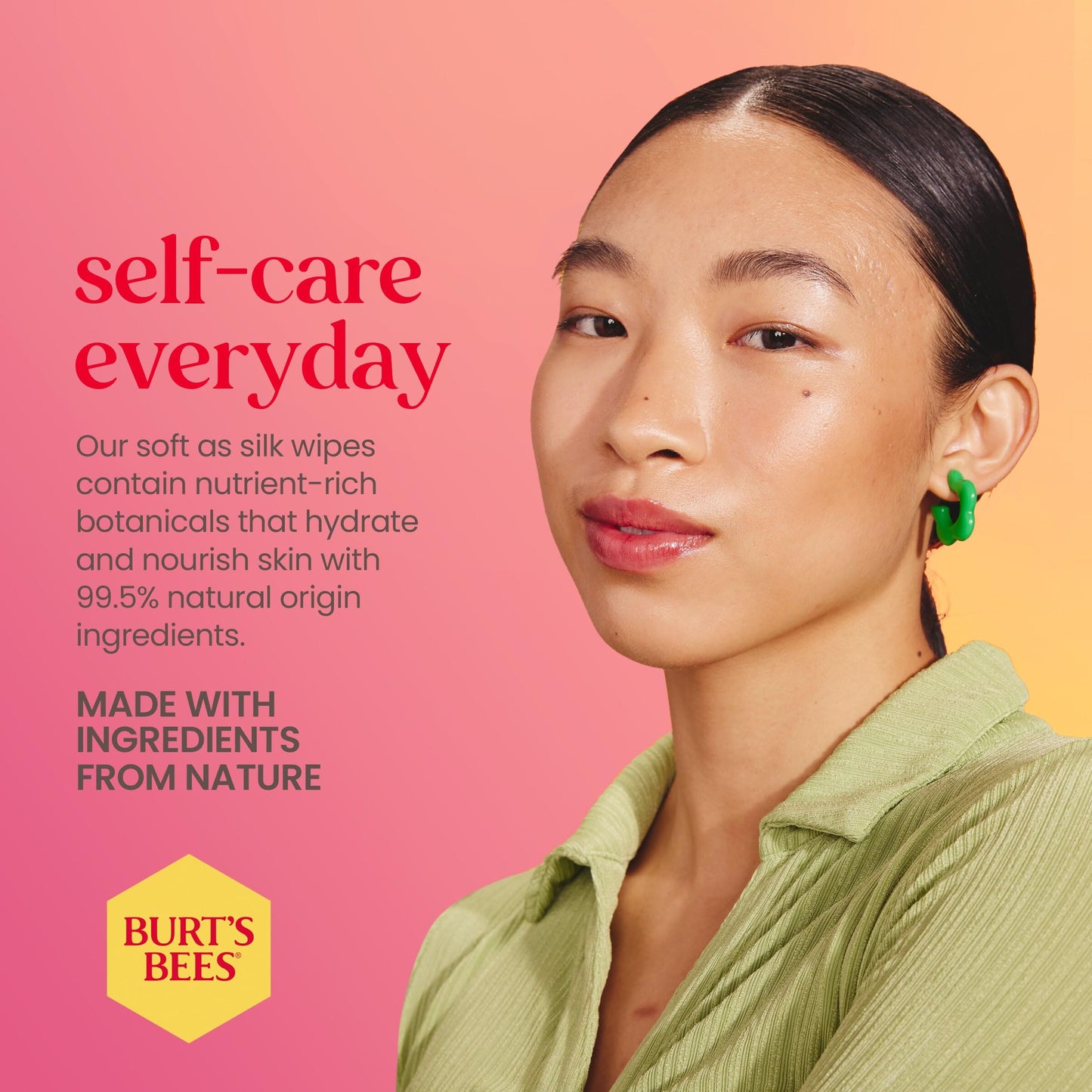 Burt's Bees Facial Cleansing Towelettes for Normal to Oily Skin, Pink Grapefruit, 30 Count