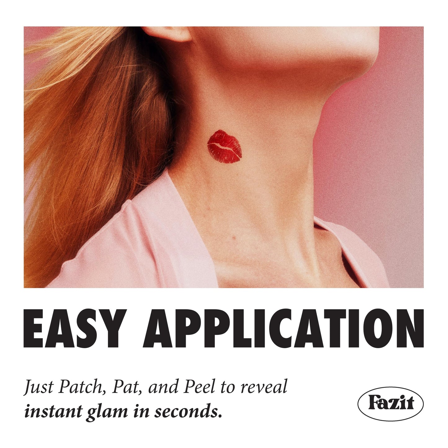 Fazit Makeup Patches - Love Bite - Glow Up Make-Up Patches - Cute Glitter Makeup Accessories For Women - Cosmetic Glitter For Face