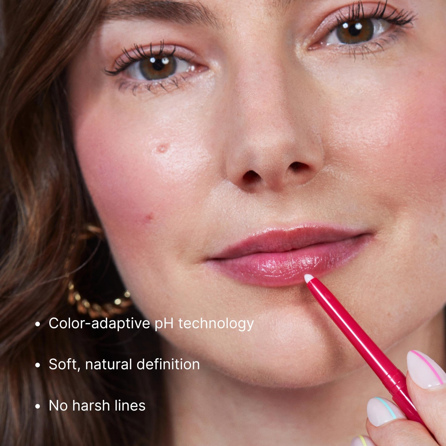 Winky Lux pH Blurring Lip Liner, Color Changing, Natural Lip Pencil for Softly Diffused plump lips, with Hyaluronic Acid, Jojoba Oil & Vitamin E