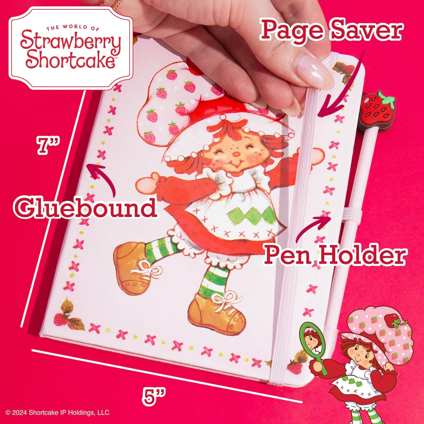 Strawberry Shortcake Journal Set – Diary Kit with Pen & Scented Stickers, Cute Stationery Gift for Girls, Perfect for Ages 8+