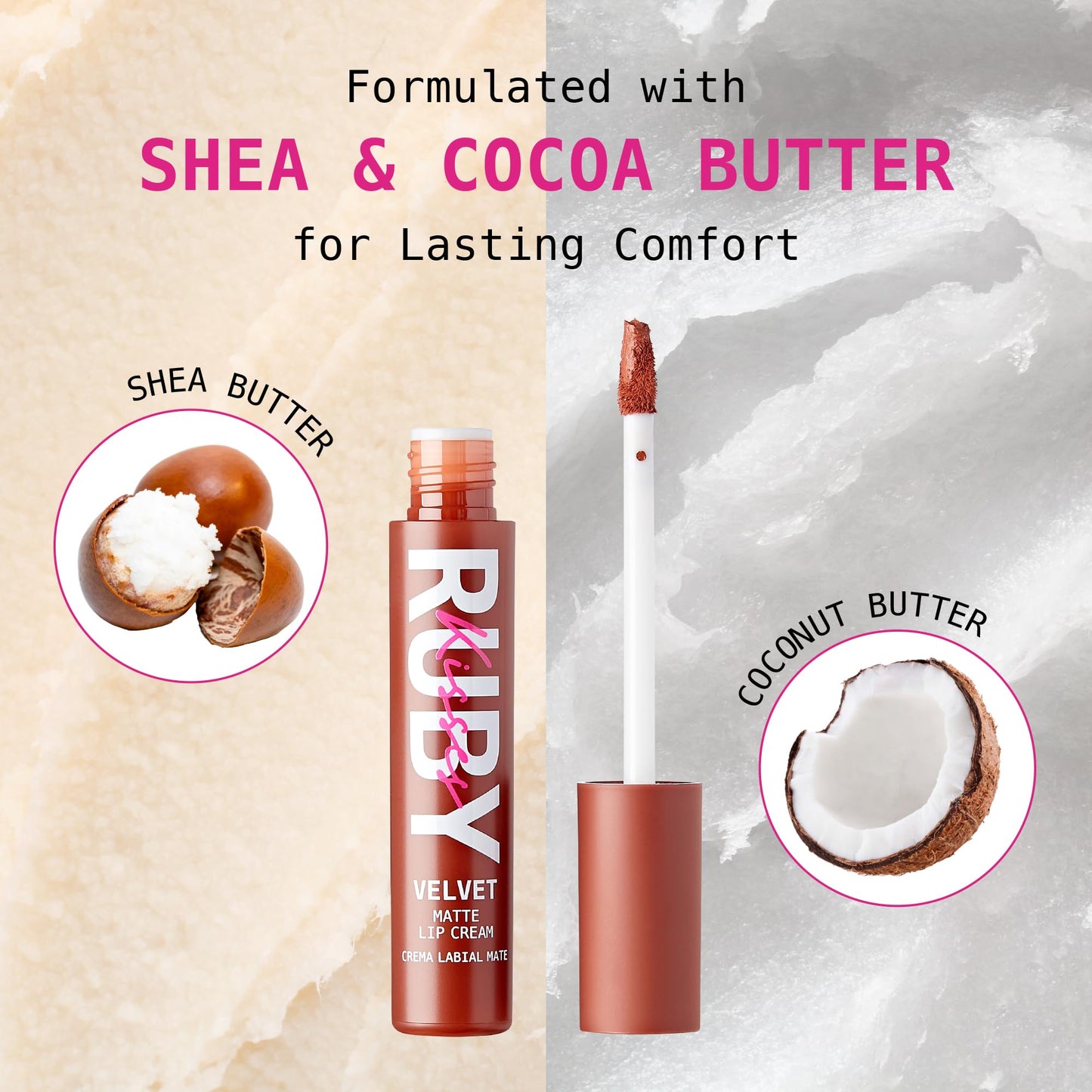 Ruby Kisses Lip Vinyl Tint - High-Pigment, Transfer-Proof, Smudge-Proof Liquid Lipstick, Soft-Satin Shine, Lightweight Makeup, Long-Lasting Lip-Gloss, Full Coverage Color (Mulberry, 2.8mL)