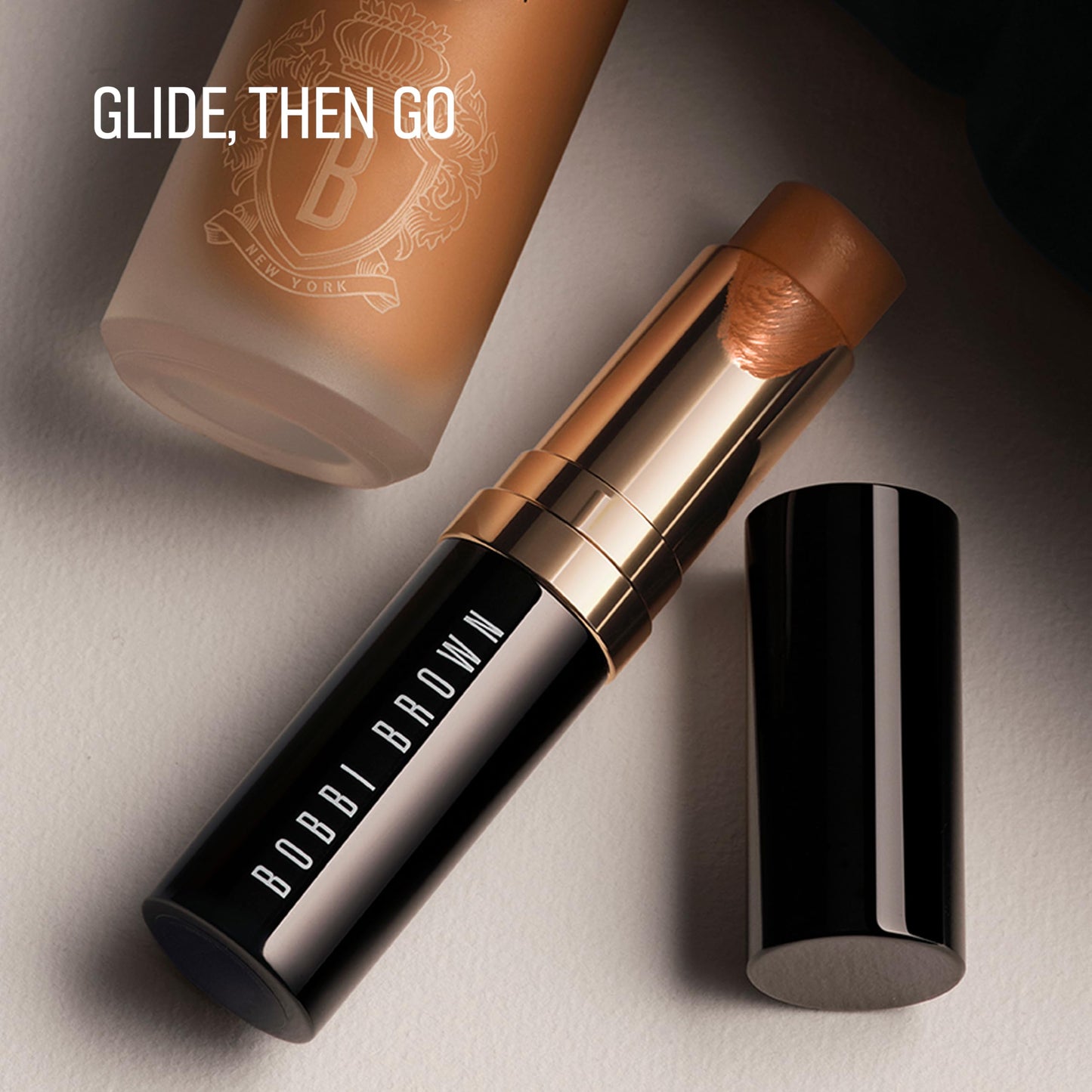 Bobbi Brown Skin Foundation Stick | Portable & Creamy with Medium-to-Full Coverage for Even-Toned Skin, 0.31 Ounce, Neutral Golden N-070