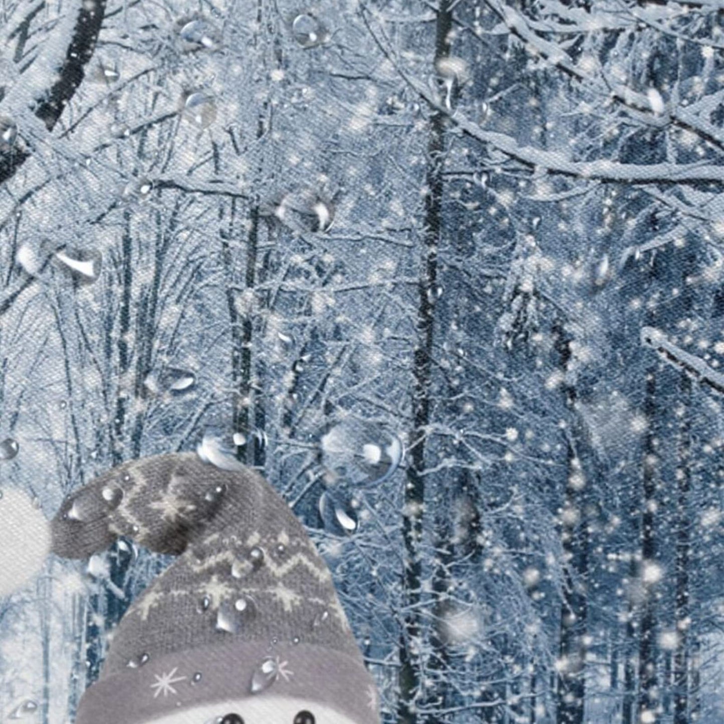 Jbralid Winter Forest Shower Curtain Snow Covered Forest Trees Pathway Nature Scene Shower Curtains for Bathroom Christmas Snowman Waterproof Fabric…