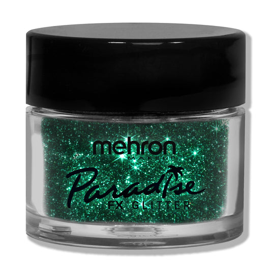 Mehron Makeup Paradise Glitter FX | Professional Cosmetic for Makeup & Art | Vibrant & Shimmering Loose Glitter .25 oz (7 g) (Green)