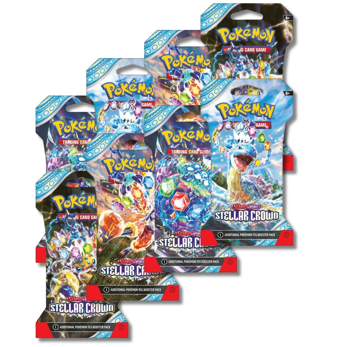 Pokemon TCG Scarlet & Violet Stellar Crown - 8 Boosters Packs (80 Cards)