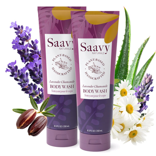 Saavy Naturals Moisturizing Body Wash for Sensitive Skin - Plant-Based & Pure with Coconut Oil, Shea Butter & Aloe Vera - Paraben-Free, Cruelty-Free Beauty & Personal Care Saavy Naturals