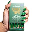 Chillhouse - Chill Tips, Press on Nails Kit - Emerald Tower (Almond) - 30 Nail Shapes & Sizes - Up to 2 Weeks of Wear - Customizable Fit - Reusable Beauty & Personal Care Chillhouse