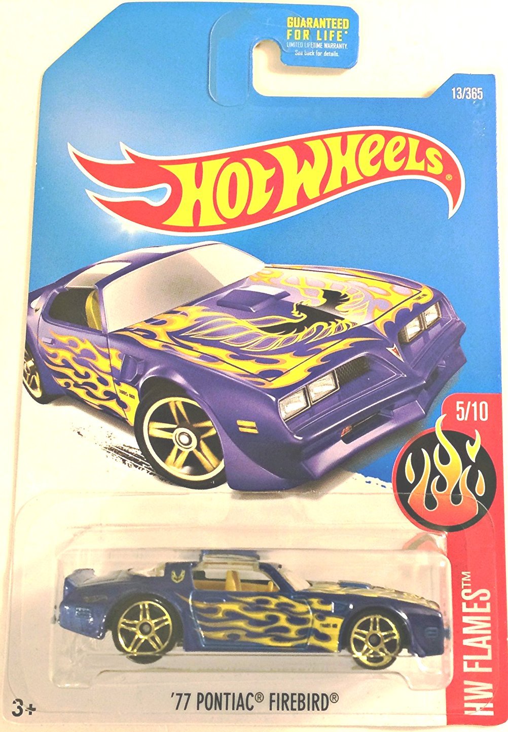 Hot Wheels 2017 HW Flames '77 Pontiac Firebird 13/365, Blue