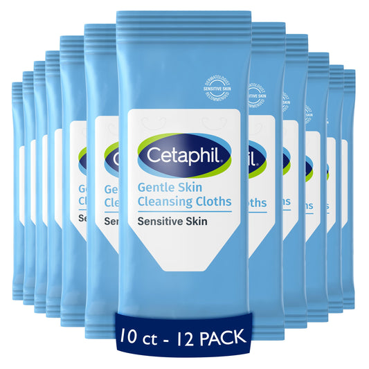 Cetaphil Face And Body Wipes, Gentle Skin Cleansing Cloths, For Dry, Sensitive Skin, Flip Top Closure, Great For The Gym, Travel, In The Car