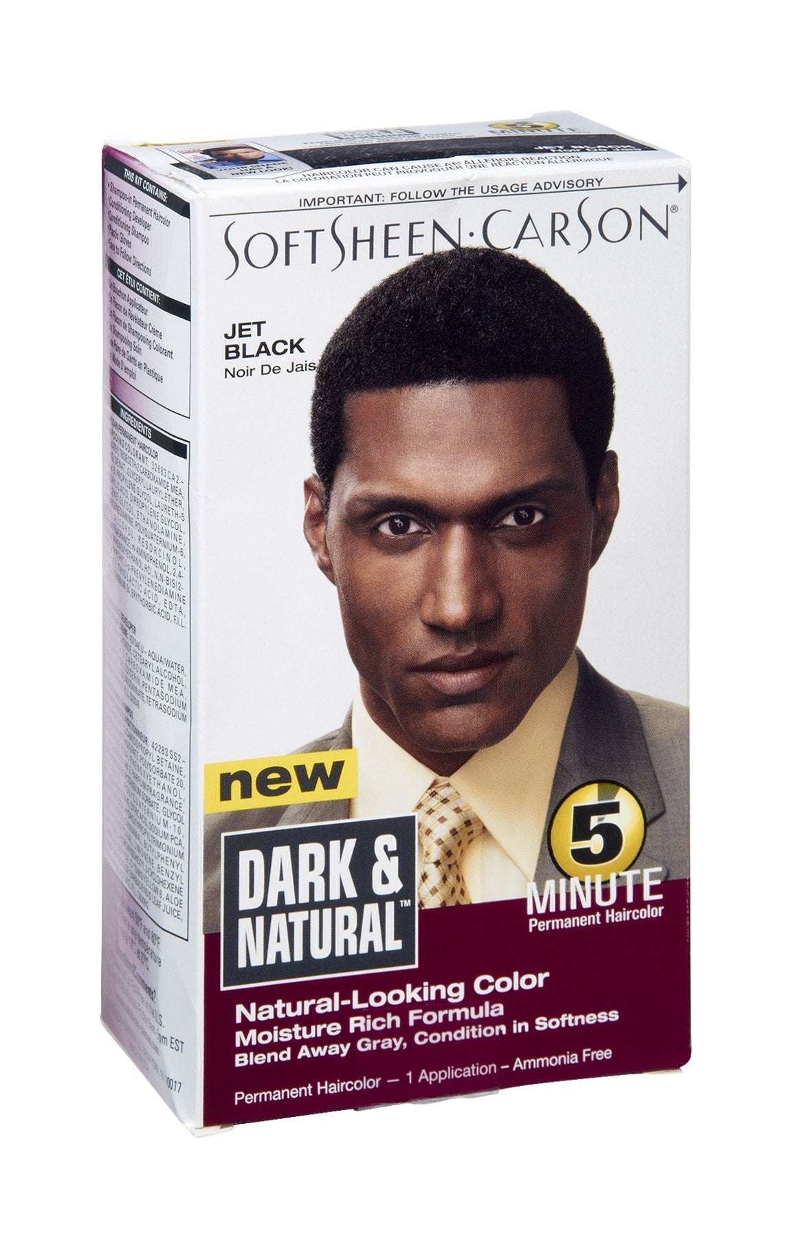 Dark and Natural Men's 5 Minute Hair Color 3, Jet BLack, 1 ea (Pack of 12)
