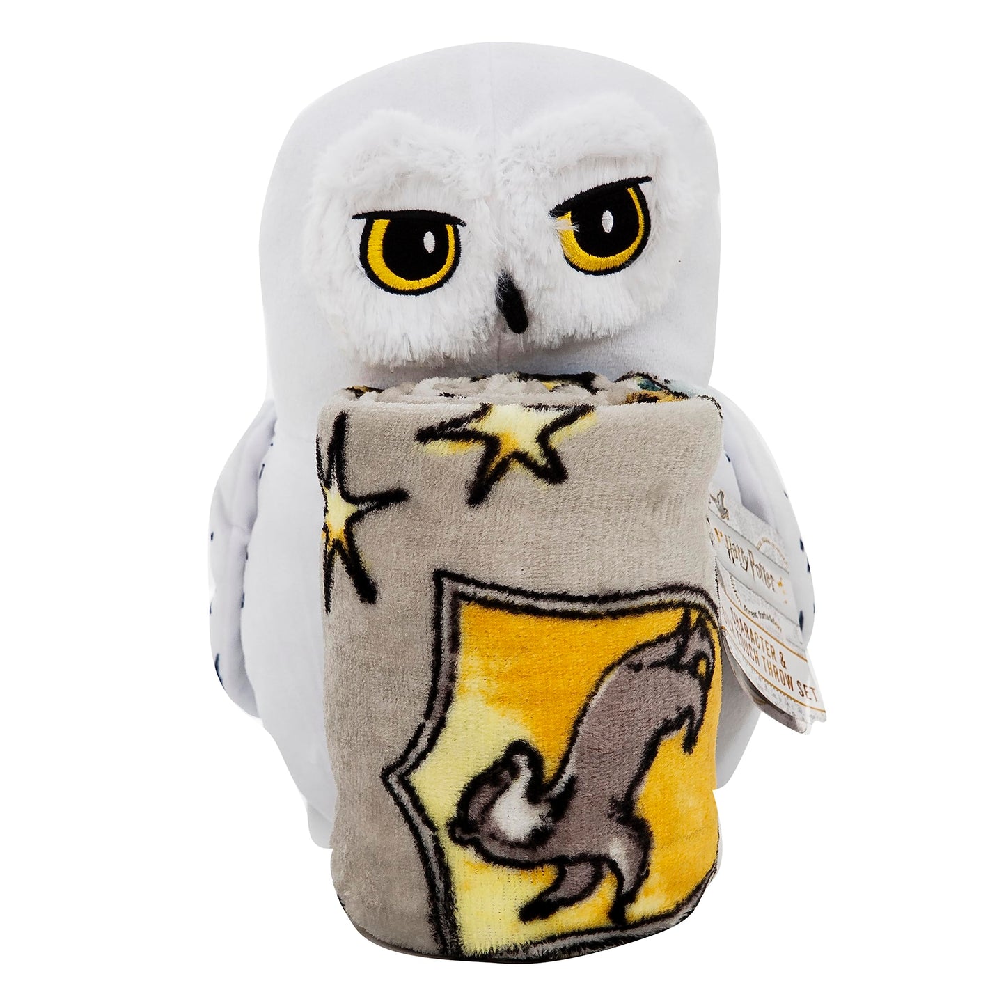 Northwest Character Hugger Pillow & Silk Touch Throw Blanket Set, Stuffed Animal for Kids, Newborn Snuggle Toy, 40" x 50", Harry Potter - Hedwig Magic