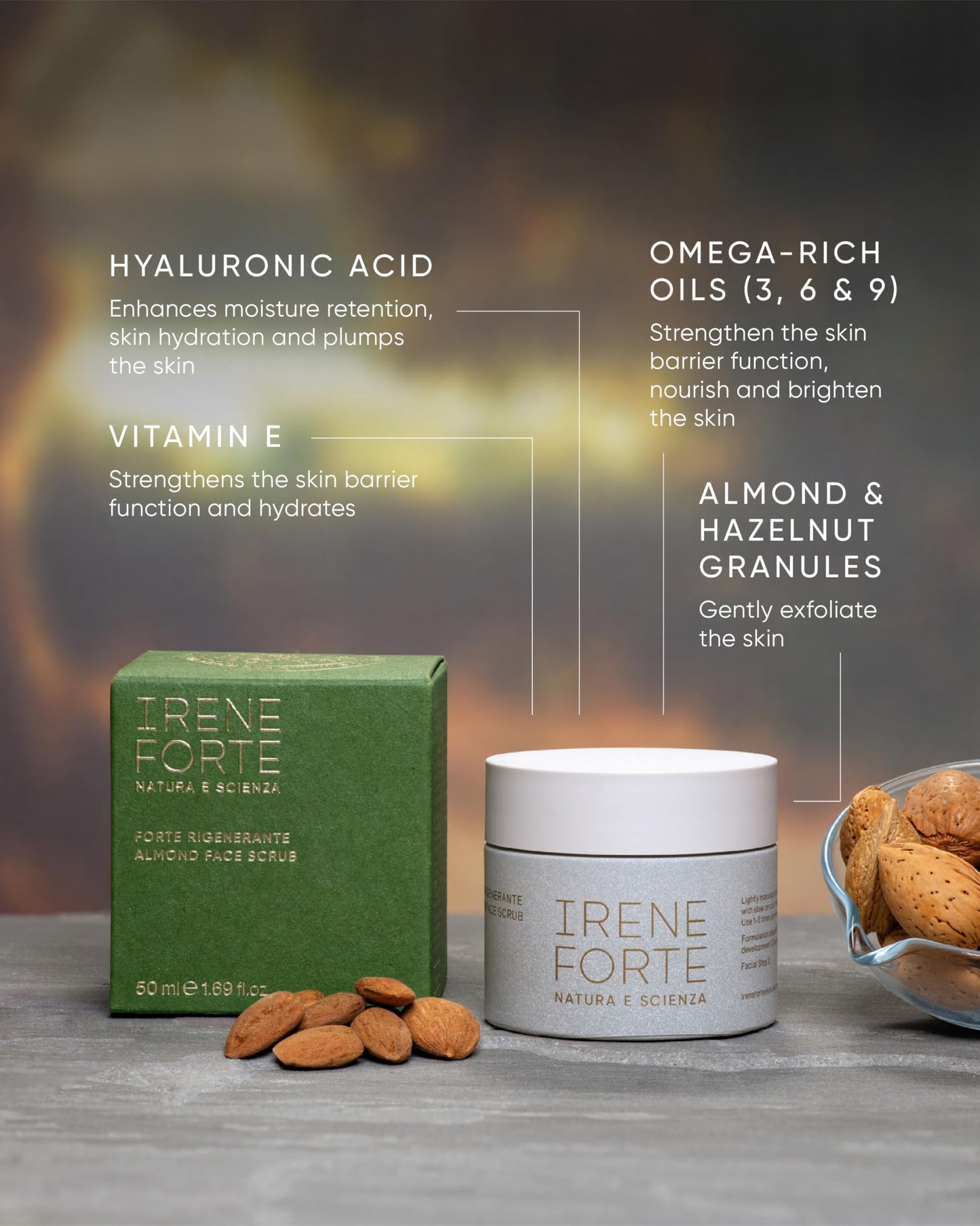 Almond Face Scrub With Hyaluronic Acid