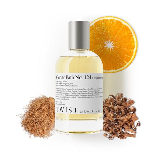Twist Cedar Path No. 124 - Eau De Parfum Inspired by Terre, Long-Lasting Perfume for Men, Orange & Vetiver, Vegan, Clean Ingredients, Fragrance Beauty & Personal Care HOUSE OF TWIST