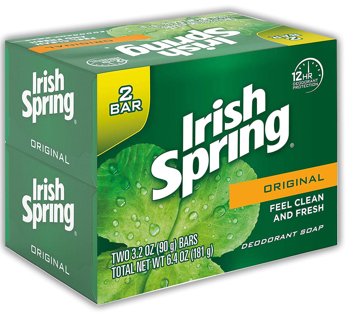 Irish Spring Bar Soap 3.2 Oz Bar (Original, 4 Bars)