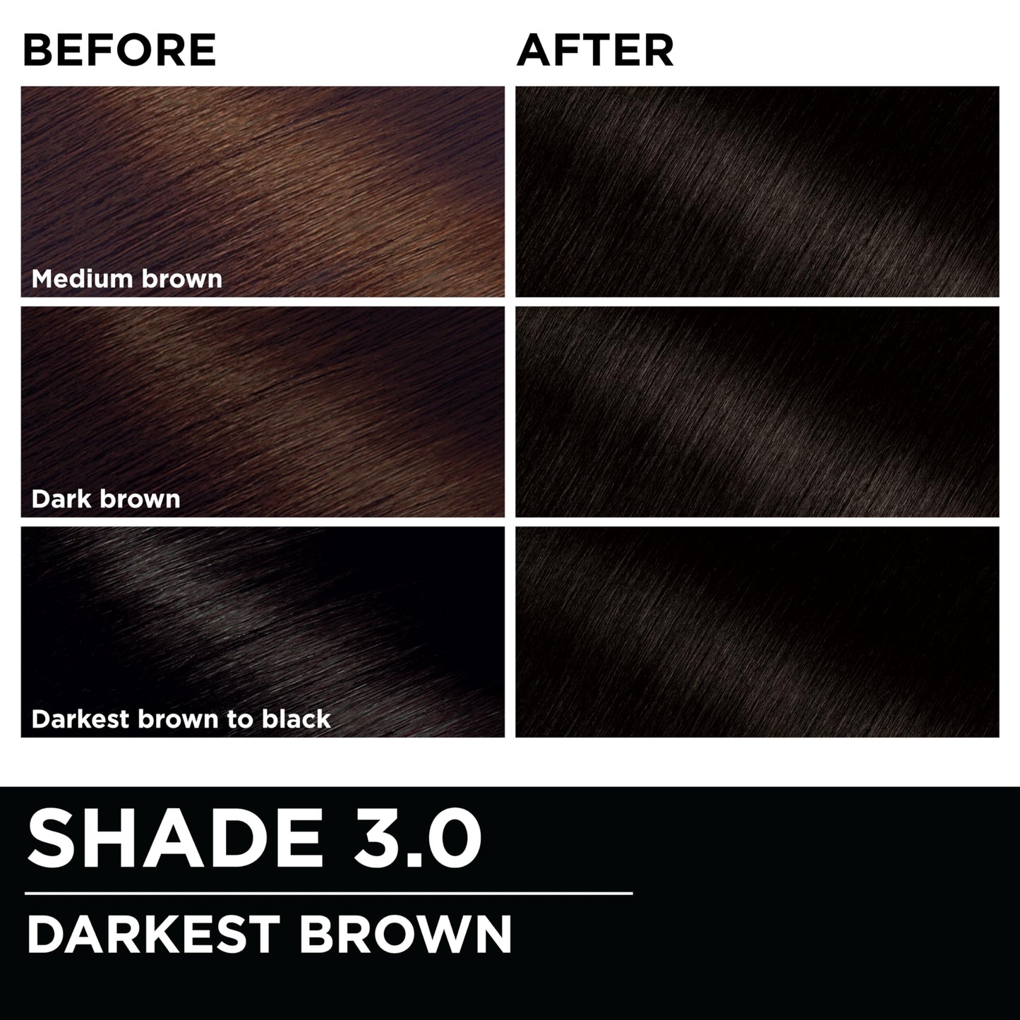 Garnier Olia Hair Color, Ammonia-Free Permanent Hair Dye, Oil-Powered Formula for 100% Gray Coverage and 3x Shinier Hair, Vegan & Cruelty Free, 3.0