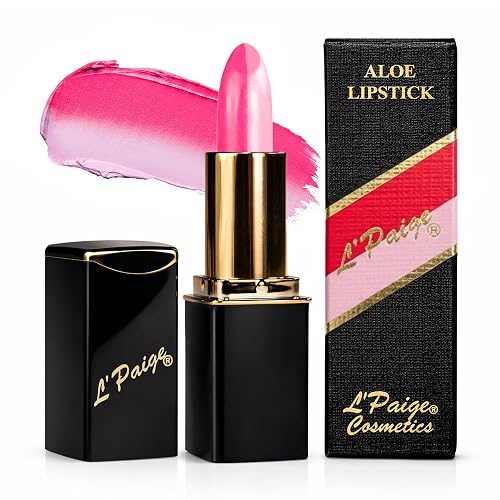 L'Paige Split-Stick Lipstick - Pink/Frost, Dual-Sided Aloe Vera Moisturizing Formula, Long-Lasting Split-Tone Frosted Satin Finish, Hydrating Smooth