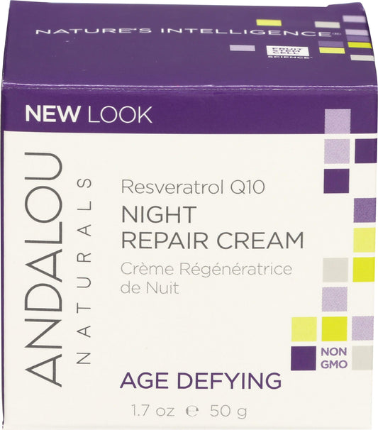 Andalou Naturals Night Crm Repair Resvrtrl Q1