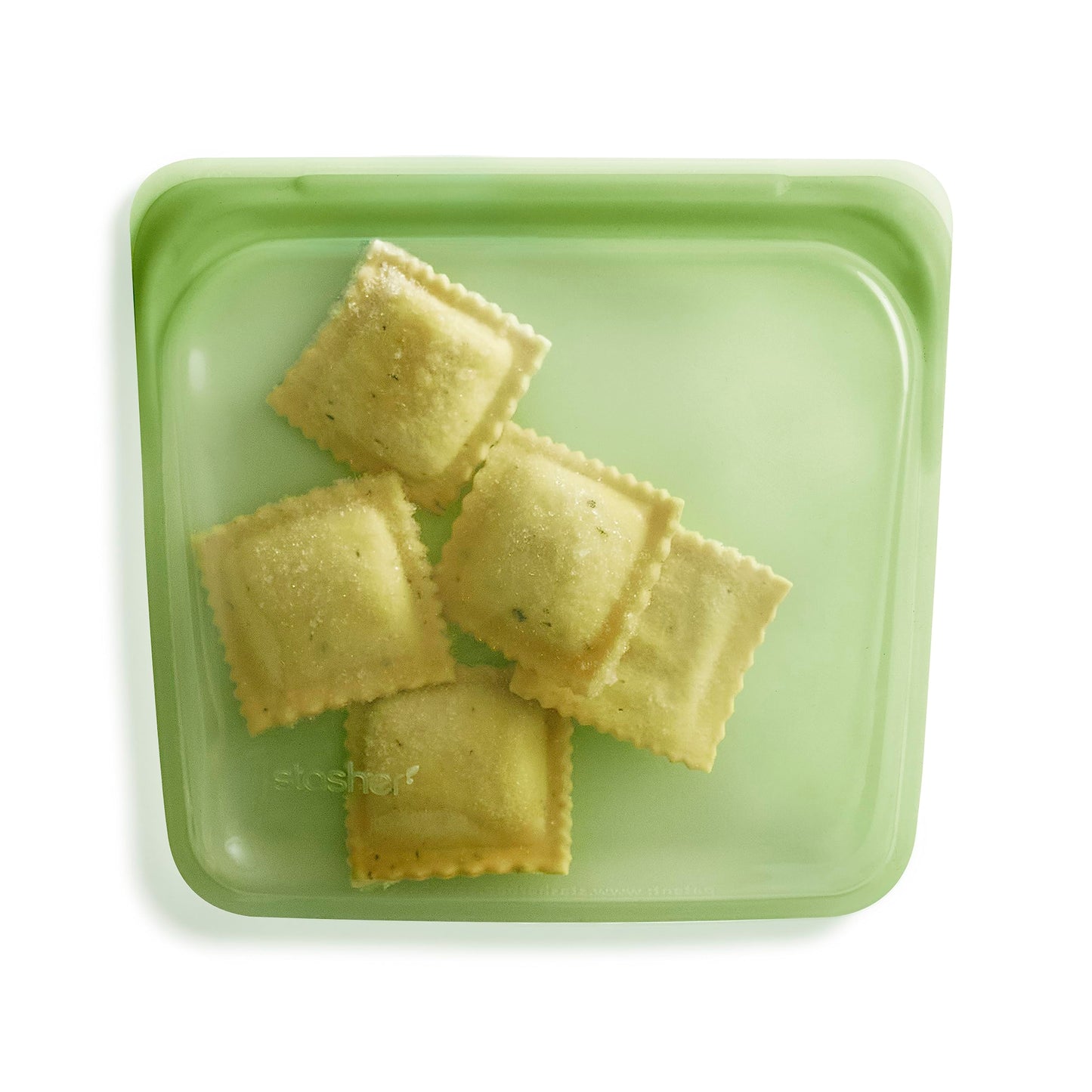 Stasher Premium Silicone Reusable Food Storage Sandwich Bag, Green, Microwave, Sous Vide, Dishwasher, Oven and Freezer Safe, BPA Free, Leak-free…