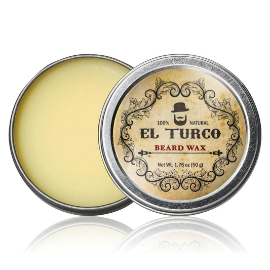 EL TURCO Beard Wax, Strong Hold Natural Styling Wax with Shea Butter & Beeswax, Softens and Defines Unruly Beards, Cedarwood & Grapefruit Oils, Beard Beauty and Personal Care EL TURCO
