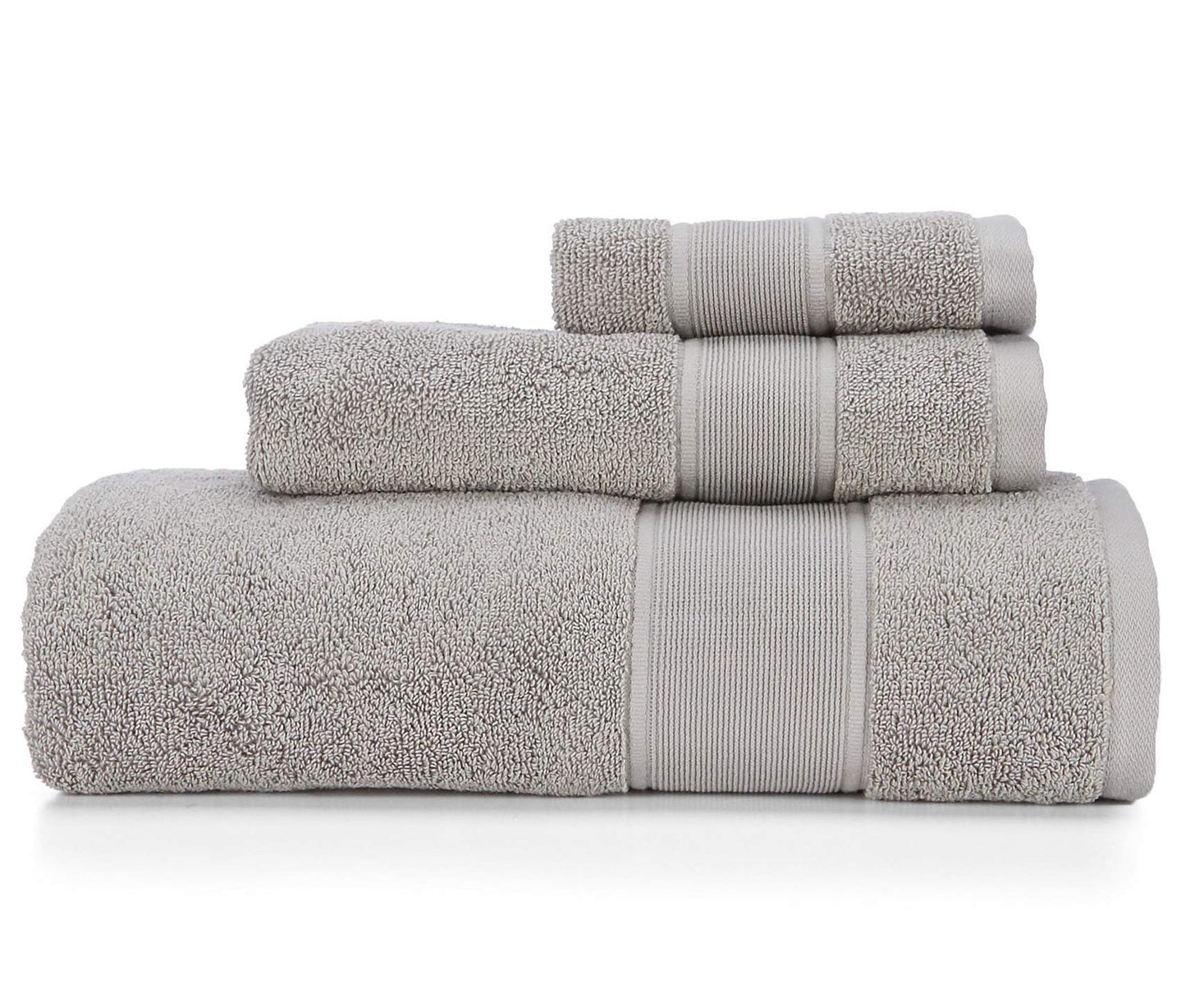Ralph Lauren Sanders Towel 6 Piece Set Pewter Grey - 2 Bath Towels, 2 Hand Towels, 2 Washcloths